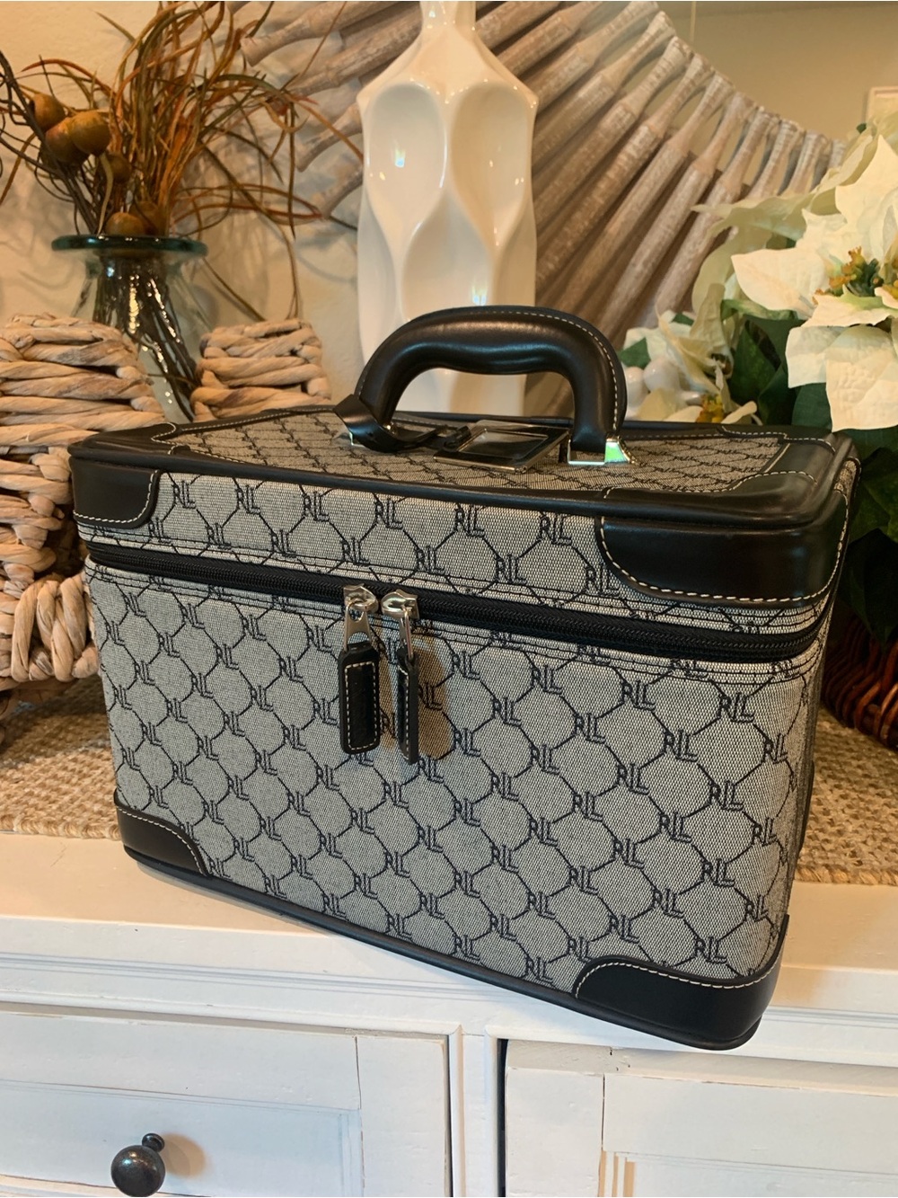 Ralph Lauren Signature Monogram Travel Train Case
